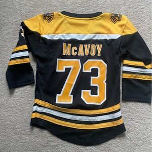 Black and Yellow Kids Hockey Jersey